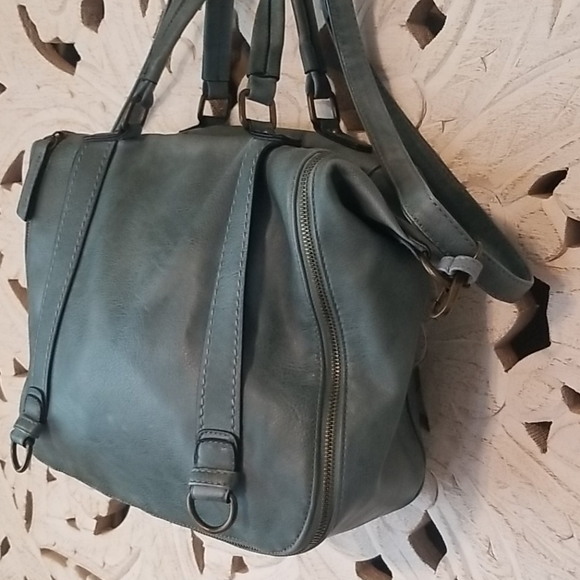 Vegan leather hobo medium Robin Blue Larger Satchel Vegan Leather Hobo bag - Picture 2 of 11